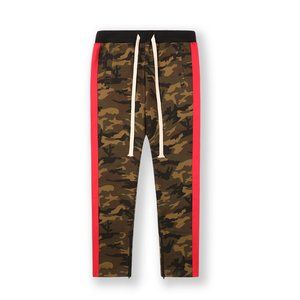 Men's Outline Stripe Pant Joggers - Camo & Red (Small/Medium)